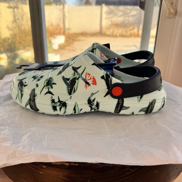 Rugged Shark Men's Clogs Shark Week Collaboration Size 9 EVA Foam Comfort Beach - Picture 7 of 15